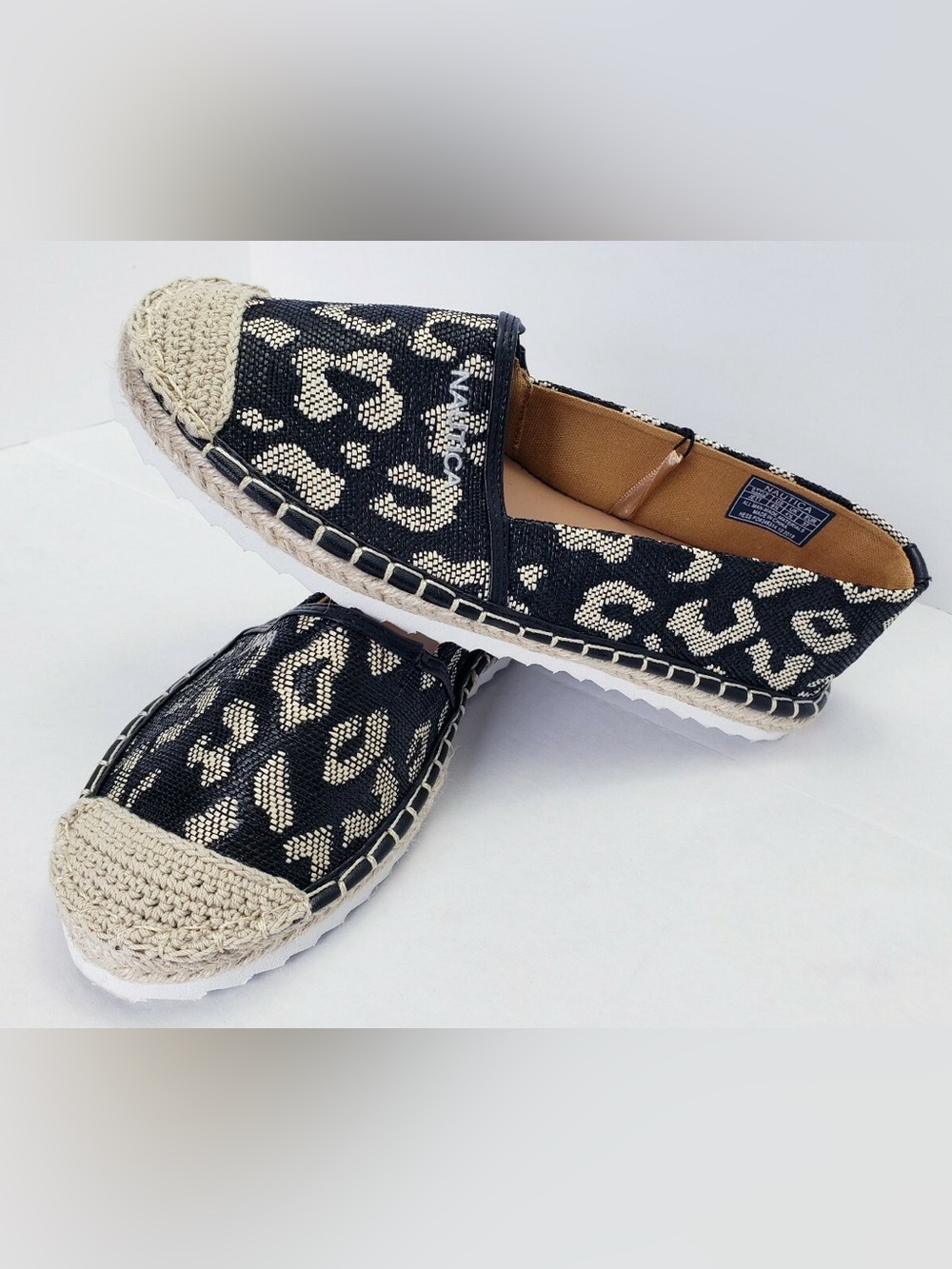 Nautica JETT leopard print Espadrilles size 8.5